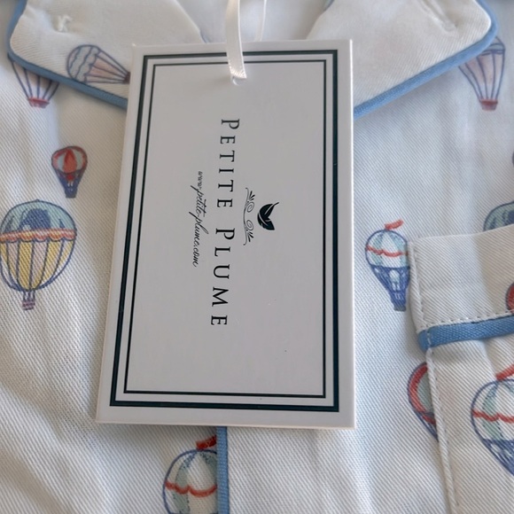 Petite Plume Bon Voyage Balloon Pajama Set Fire Resistant Chemical Free Size 4 - Picture 6 of 7